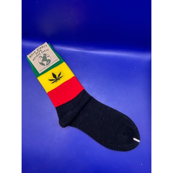 Gypsy Rose Other - Gypsy Rose Rebel Soul Rasta Stripe Tall Socks Hemp Leaf Adult One Size Hippie